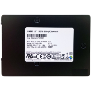 SSD NVME U2 Samsung PM983 7.68TB SSD NVME U2 Samsung PM983 7.68TB